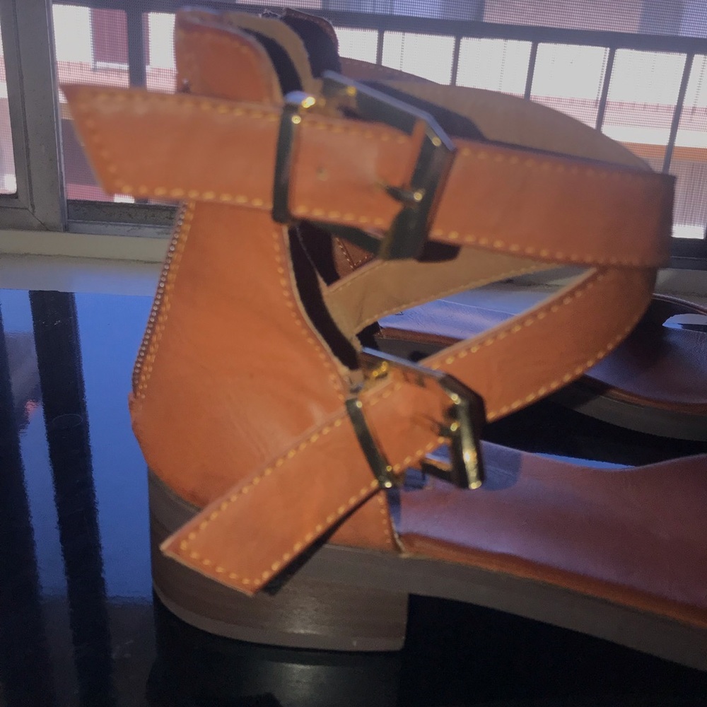 Neutral Criss Cross Sandal